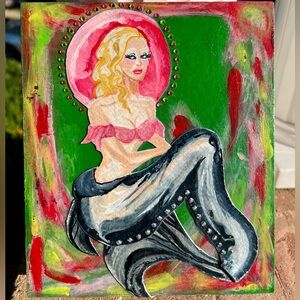 Upcycled Mixed Media Mermaid Trinket Box, Stash Box